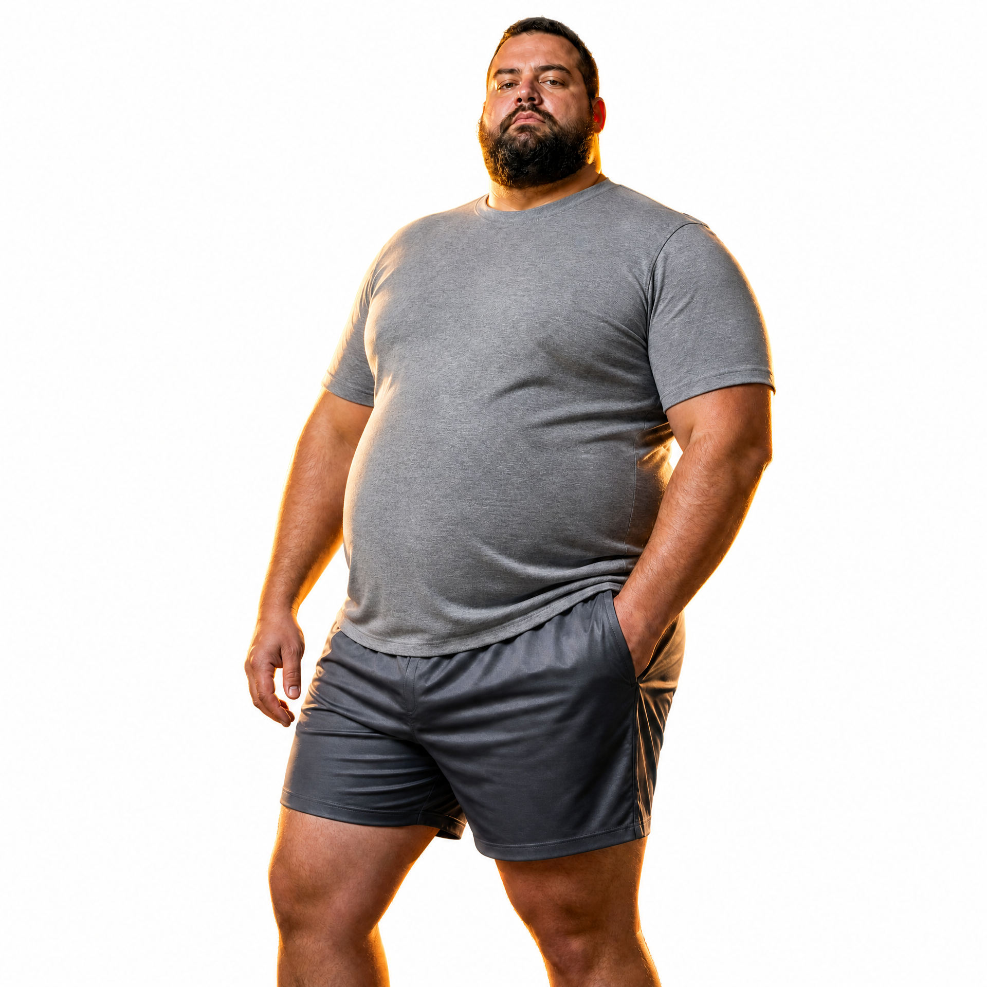 Bermuda Masculina Plus Size — Preto, Azul e Cinza